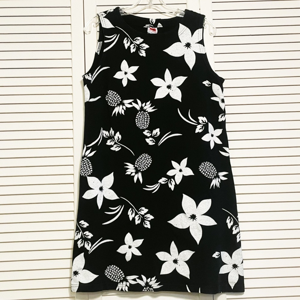 Red ginger Cotton Stuff Tropical Floral Dress